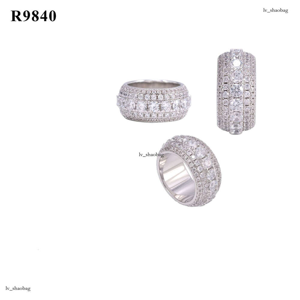 Hip-hop Unisex Electroplated Sterling Silver and Zirconia Round Personality Fashion Straight Ring