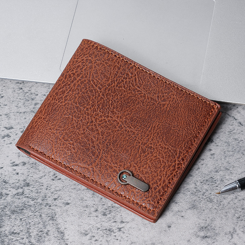 Men's Wallet Business Casual Short Luxury Bag Leather Wallet Cross-border Hot Sale In Stock Wholesale Casual Short Leather Bag Wholesale