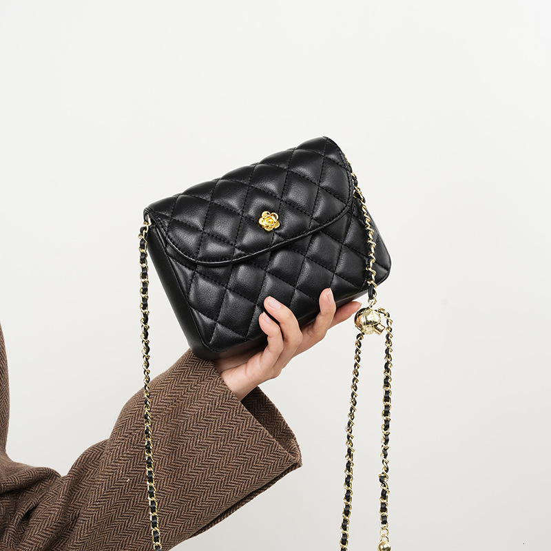 Cowhide Quilted New Crossbody Genuine Leather Shoulder Chain Bag For Women