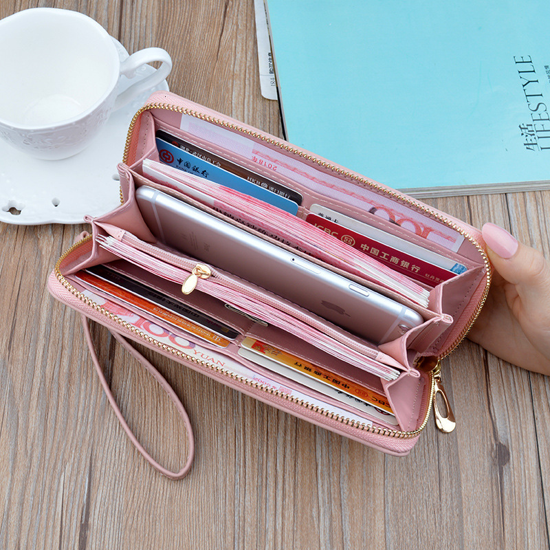 Designer Bag New Women's Wallet Luxury Bag Long Zipper Clutch Fashion Embroidered Large Capacity Soft Leather Coin Purse Phone Bag