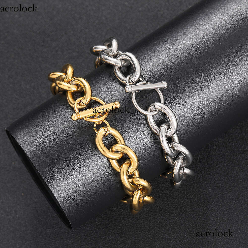 12mm Stainless Cross O Chain Trendy Hip-Hop Men's Titanium Steel Bracelet