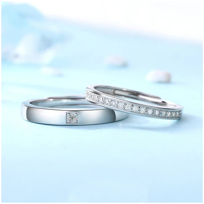 Na Women Men s925 Silver Diamond Finger Rings Couples Rings for Weddings and Engagement GRA Certificate Jewelry 250805
