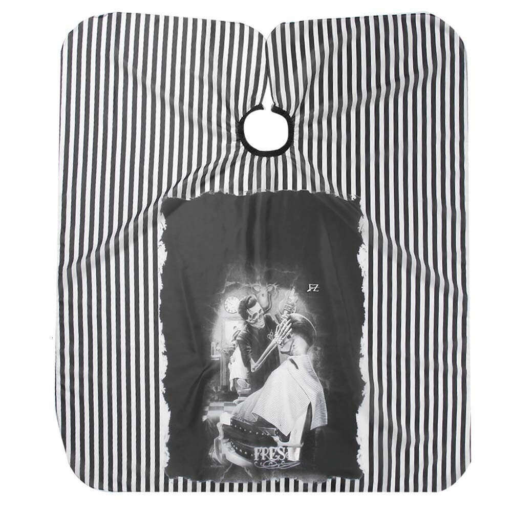 Snap Neckline Hairdressing Apron Waterproof Hairdresser Gown Barber Fashion Pattern Haircut Cloth Antistatic Hairstyling Capes