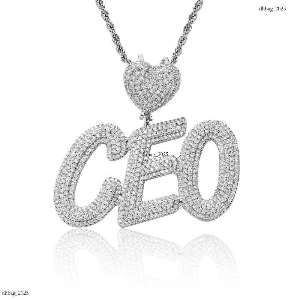 New Heart Buckle Fat Body Letter Pendant Splicing Custom DIY Unisex Hip Hop Trendy Accessories