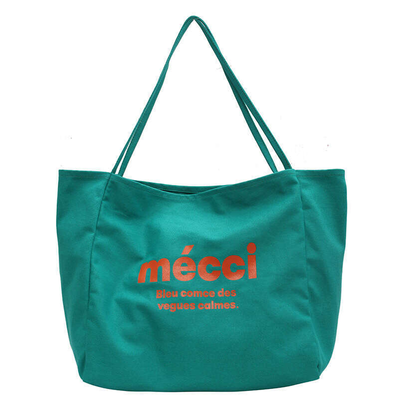 Designer Bags Version Ins Large Capacity Canvas Female Lazy Style Letter Student Shoulder Tote Bag Artistic Handbag
