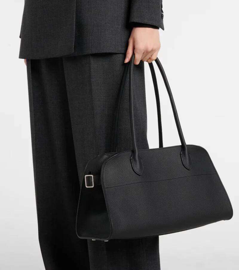 new high-end retro horizontal top layer leather hand-held large-capacity commuting tote bag