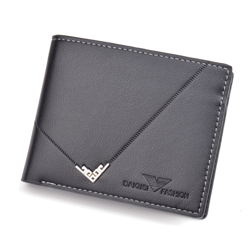 New Men's Wallet Short Style Designer Bag Money Clip Youth Fashion Thin Multi-card Slot Inner Zipper Luxury Bag Horizontal Business Soft Leather 