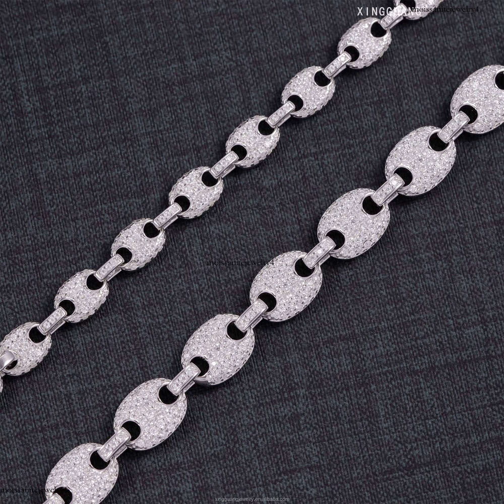 Popular 6mm 8mm Wide Hip Hop S Sier VVS Moissanite Dia Cuban Bracelet for Men Women