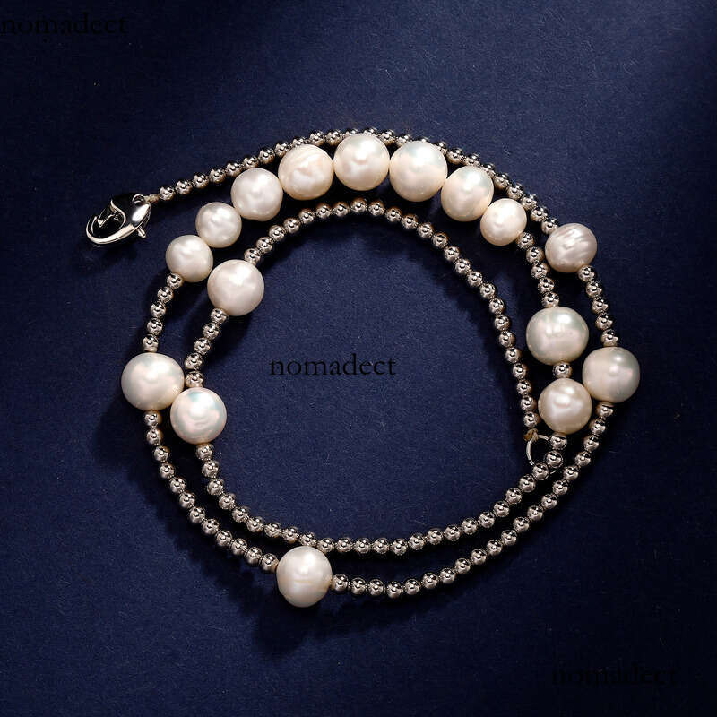 Pearl Sterling Silver Necklace Hip-Hop Trendy Simple Clavicle Chain