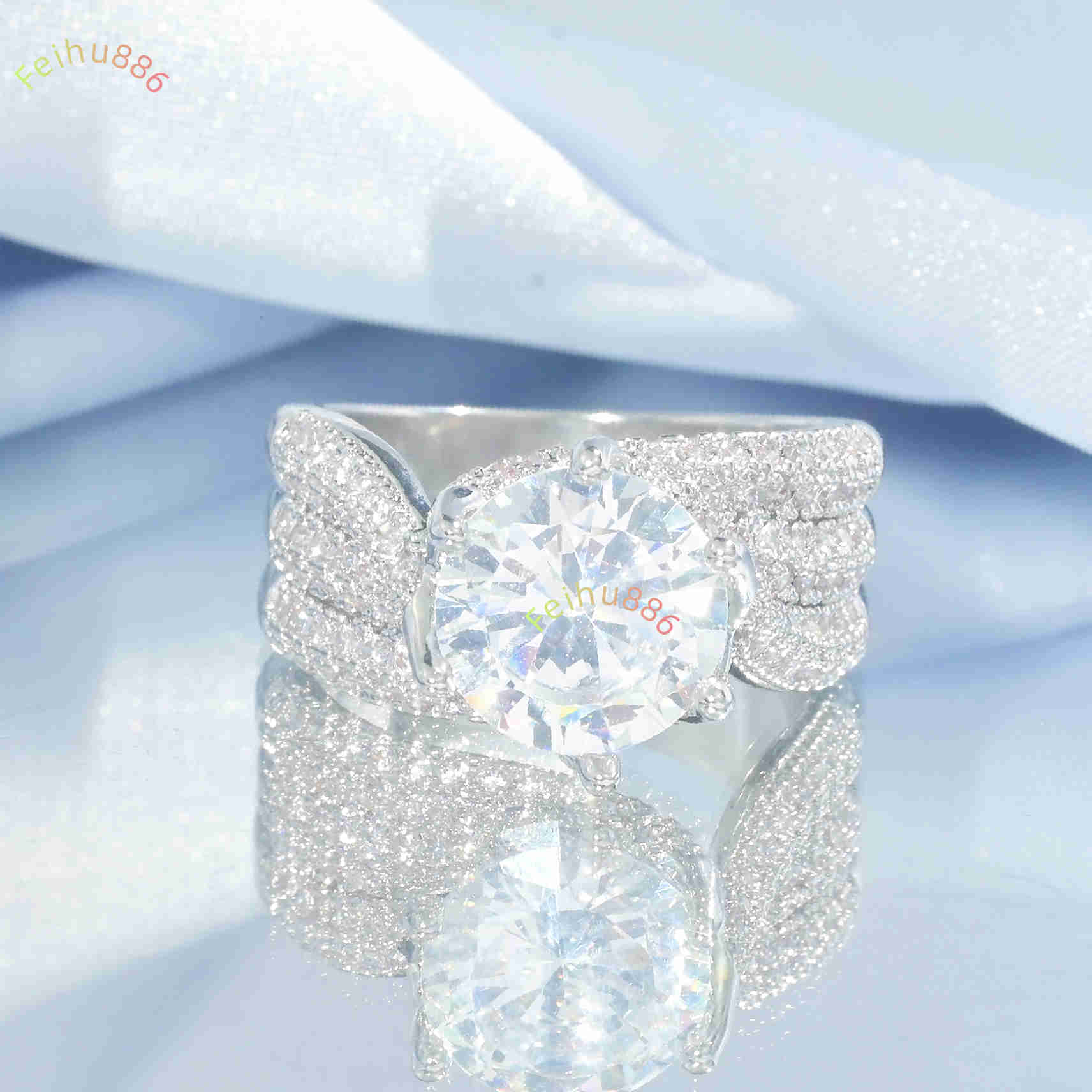 2025 new Wholesale Solid Gold Rings for Women 925 Silver Diamond Cut Unique Design