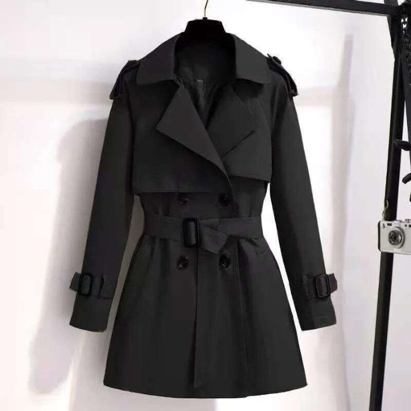 new windbreaker for women Korean medium long style small chic design high end early autumn and winter jacket coat