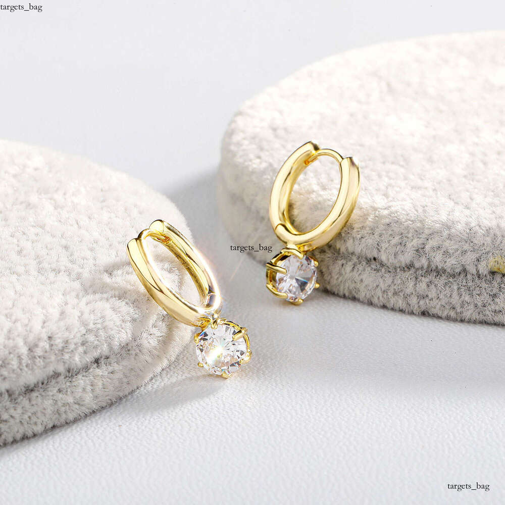Super Shiny Simple Zircon Internet Celebrity Single Dia Elegant Earrings Small Studs Men's Trendy Ear Jewelry
