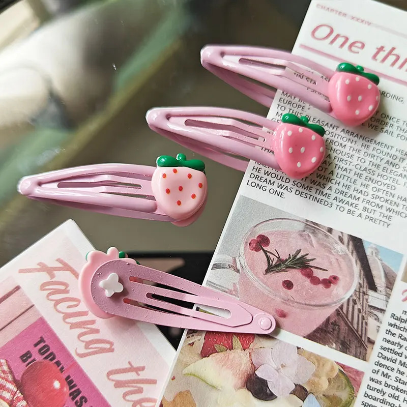 Strawberry Hair Clip Valentines Day Gift Cute BB Clip Bangs Broken Hair Hairpin Sweet Girl Hair Accessories Y2k Korean Headwear 250807