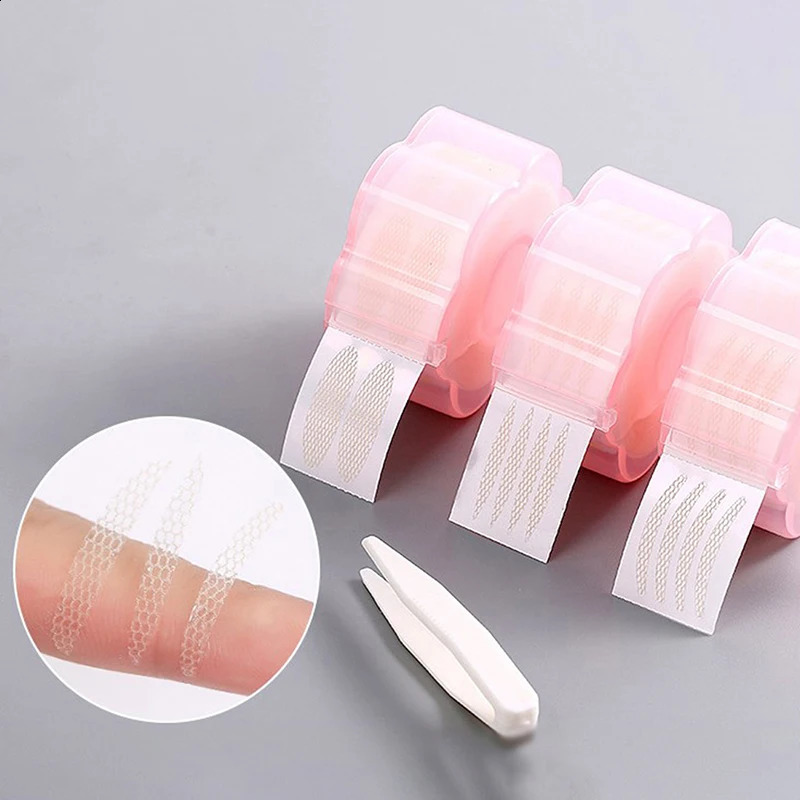 360pcs Transparent Grey Beige Big Eyes Invisible Lace Mesh Fiber Beauty Eye Patch Eyelid Double Eyelid Tape Sticker Makeup Tools 250807