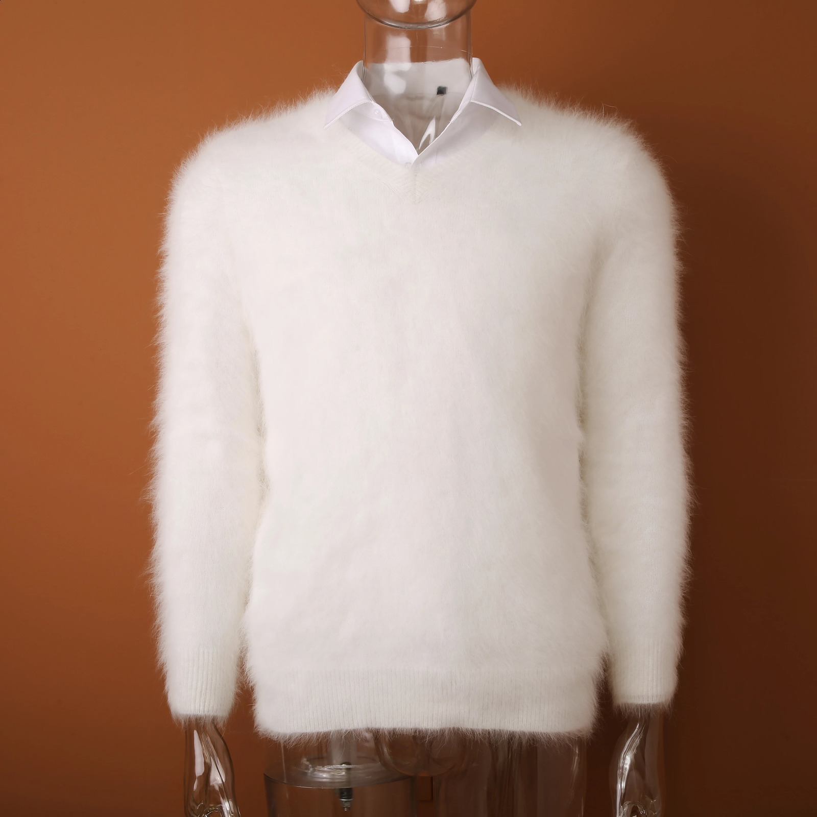 genuine mink cashmere sweater men pure cashmere sweater pullovers mink sweater S200416 250808