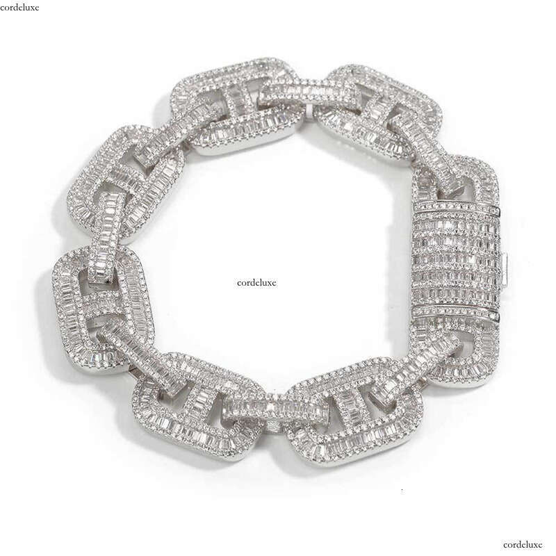 Zircon Jewelry New Full Dia Pig Nose Cuban Bracelet Hip Hop
