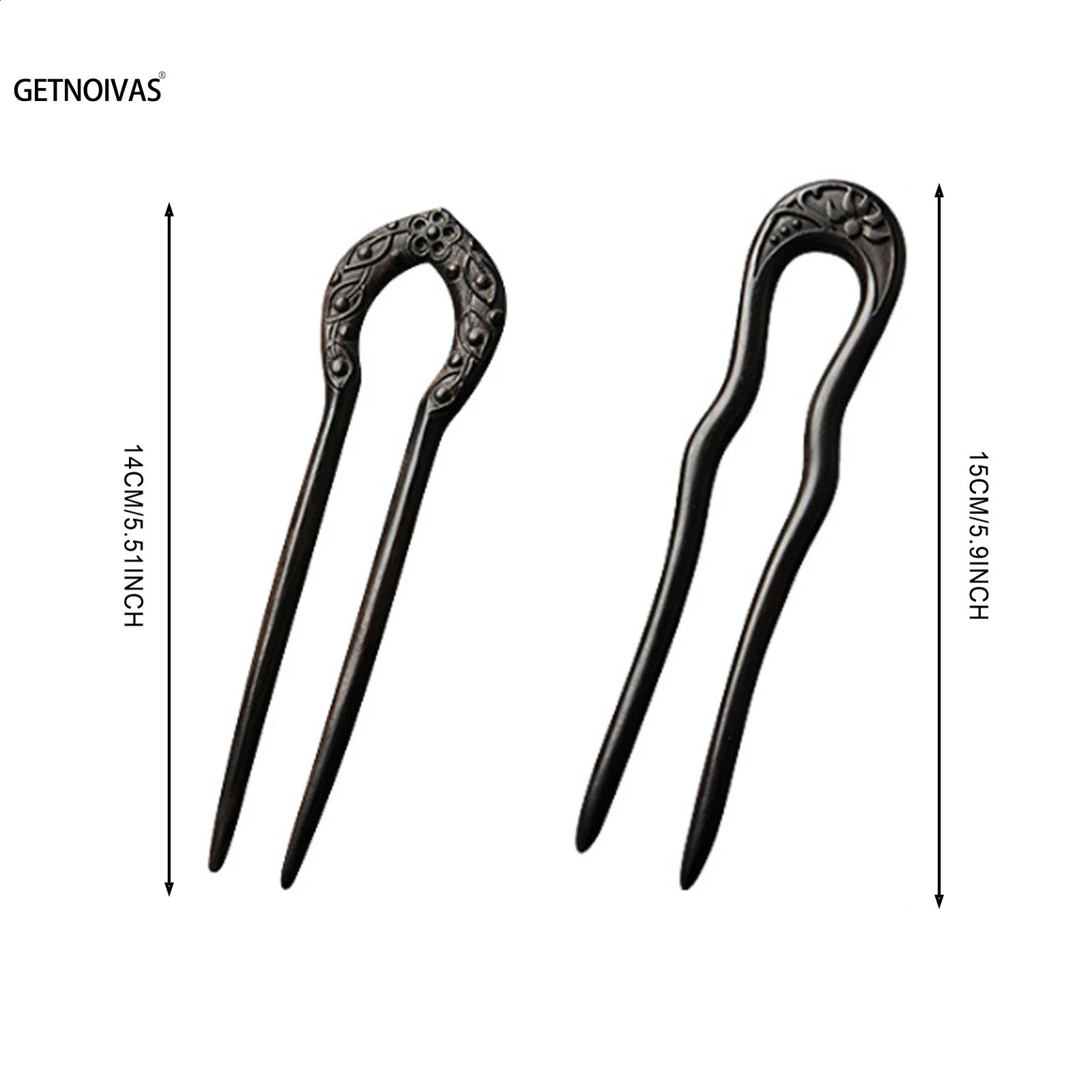 Wooden Hairpins U Shaped Hair Sticks Chinese Hanfu Hair Accessories Simple Wooden Hair Bun Chopsticks Girls Retro Jewelry 250807