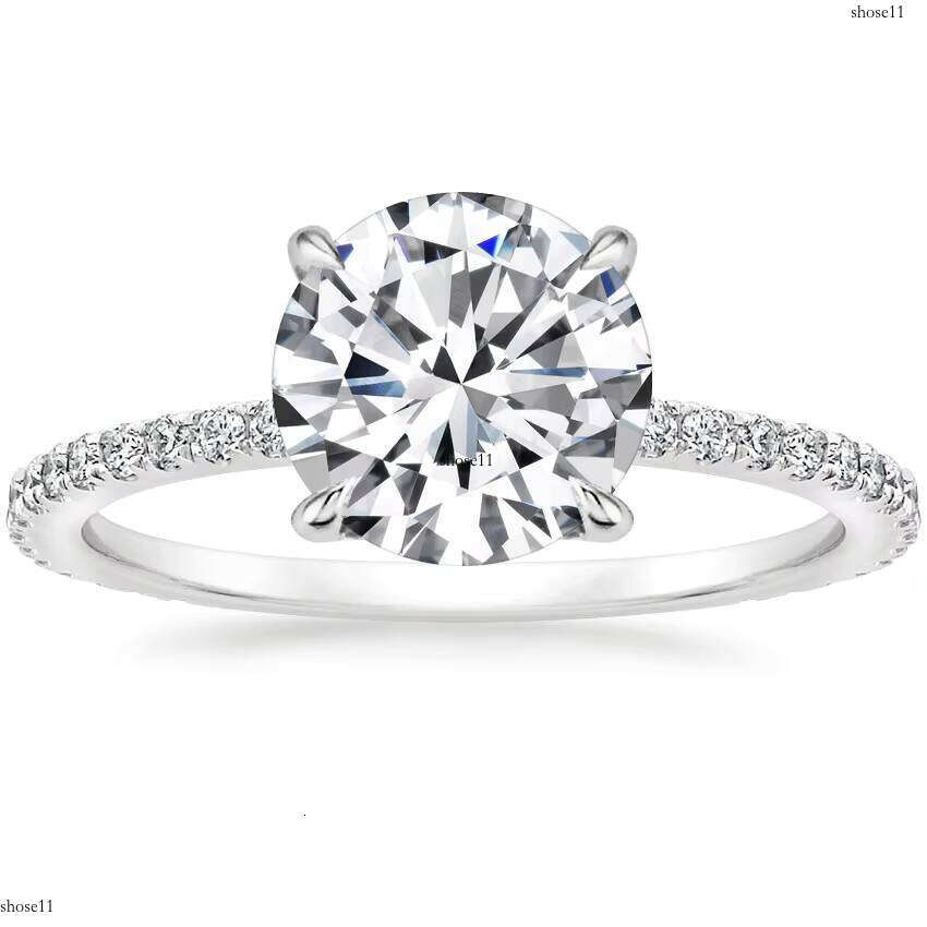 New Design Classical Four Prongs S Sier Round Cut D Color Moissanite Dia with GRA Certificate for Wedding Ring