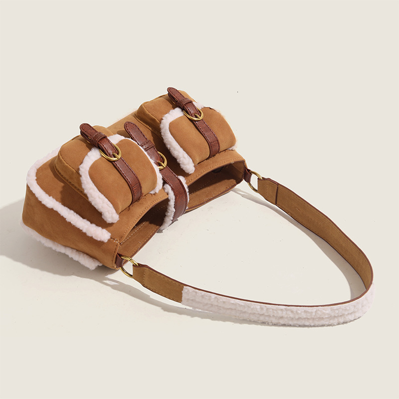 2025 Autumn Winter New Underarm Versatile High-end Single Shoulder Commuter Plush Bag ddmymoon