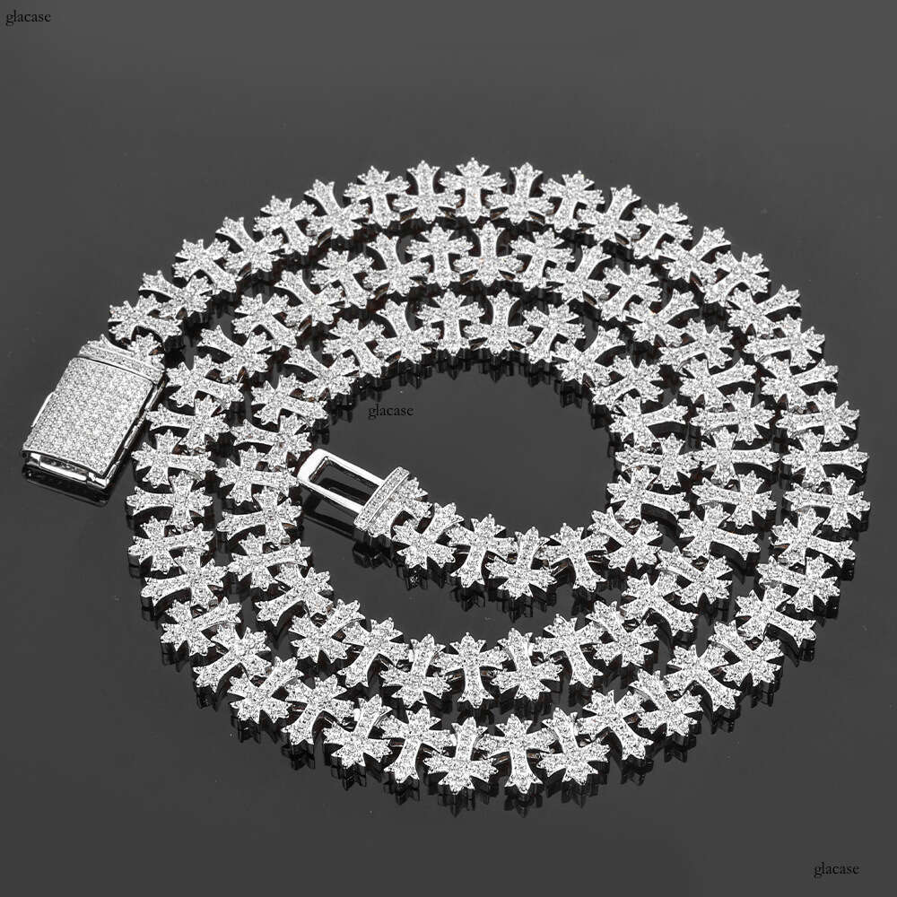 Hip Hop Cross Moissanite chain Trendy Versatile Men's High-End Jewelry Accessory Full Dia Necklace