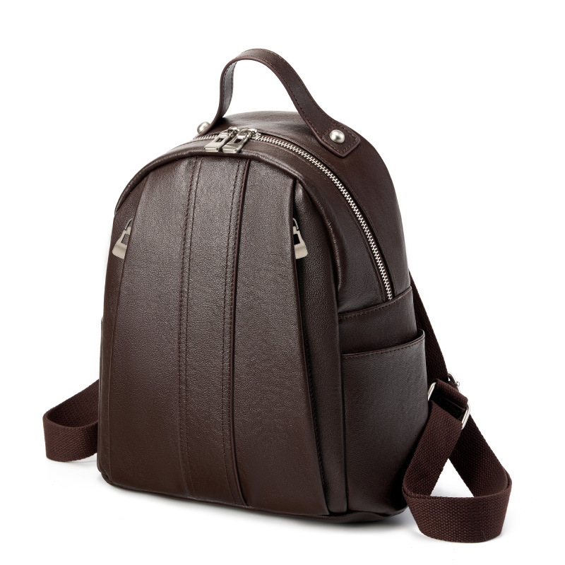 Top Layer Cowhide Small For Women New Trend Versatile Ladies Backpack Large Capacity Soft Leather Bag
