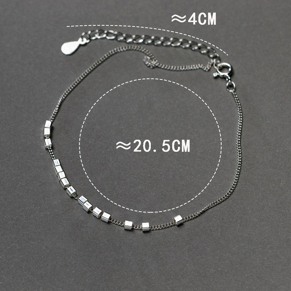 MIQIAO 925 Sterling Silver Block Woman Foot Bracelet On The Leg Anklets Chain Sexy Accessory Jewelry S7438 High Quality 250807