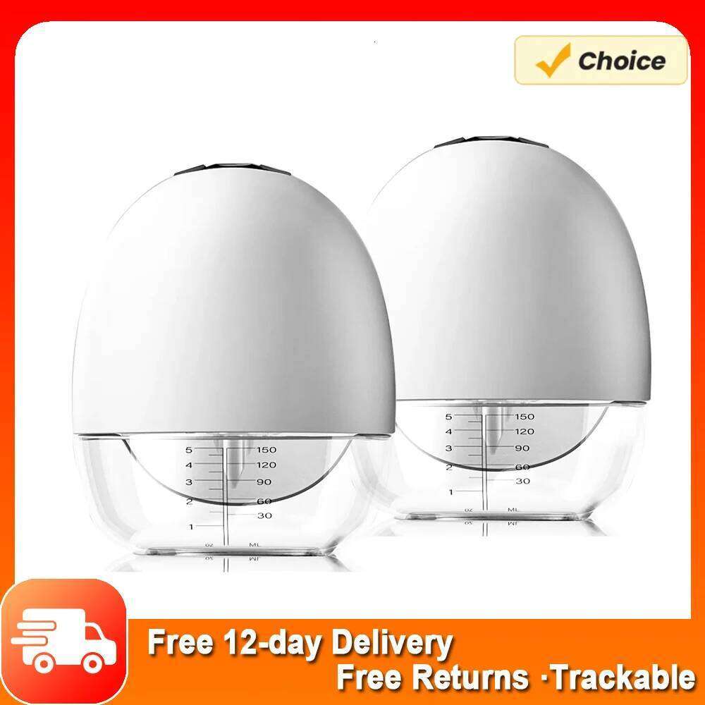 Portable Wearable Hands Free Electric Breast Pump with LED Screen for Breastfeeding 4 Modes 9Suction Level Low Noise