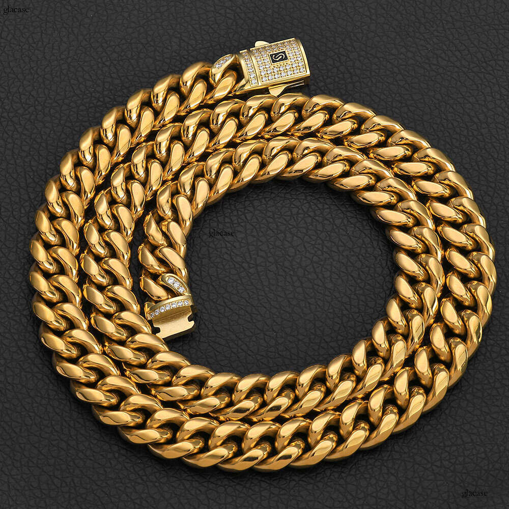 Round Polished Cuban Chain High-Quality Hip-Hop Trend Sterling Silver Men's Necklace