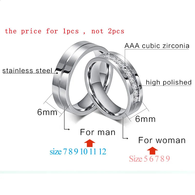 Bling Cubic Zirconia Wedding Band Rings Free Engraving Record Name Date Love Info Never Fade Stainless Steel Love Alliance Gift 250805