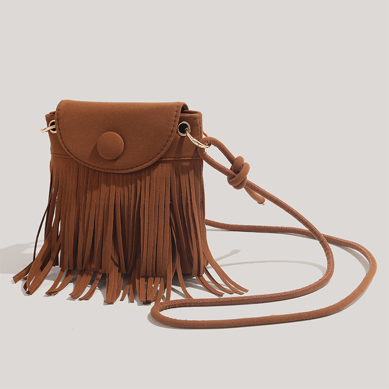 2025 Design Semya Tassel Single Shoulder Suede Ethnic Style Crossbody Bag ddmymoon