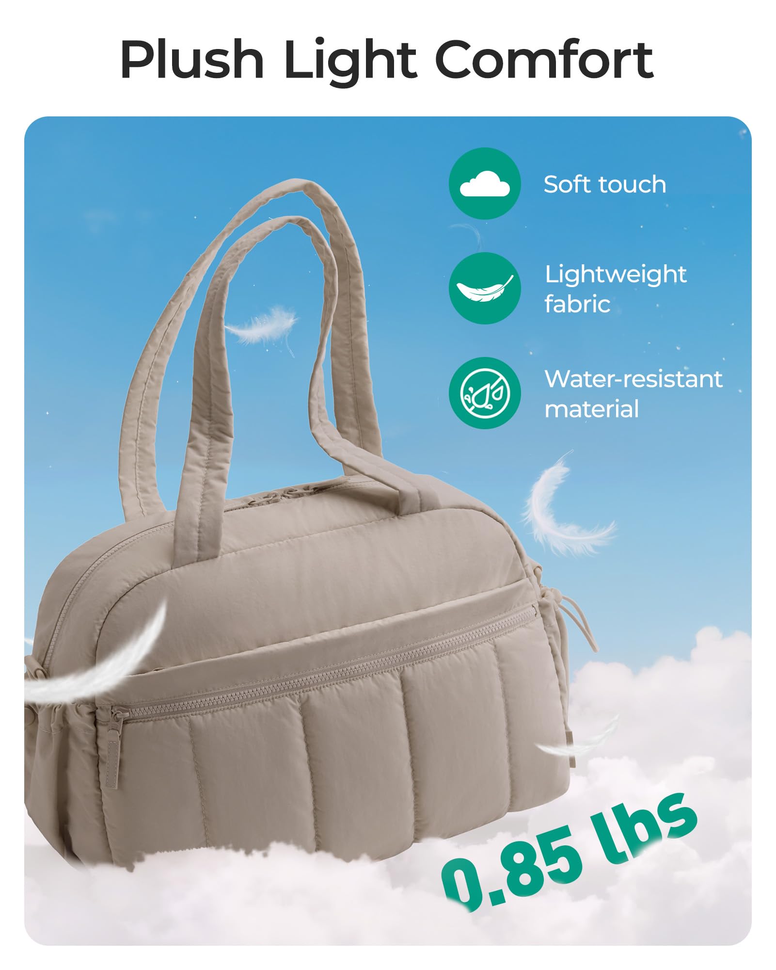 Gym Bag for Women, Duffle Bag for Travel with Wet Pocket, Lightweight Carry on Weekender Duffel, Water Resistant