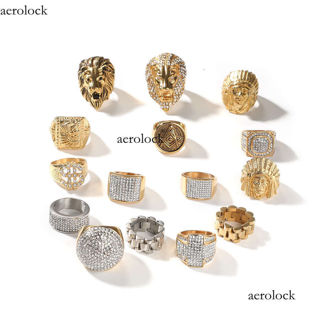 Men's Hip-Hop Color-Retaining Niche Design Sterling Silver Accessory Ring