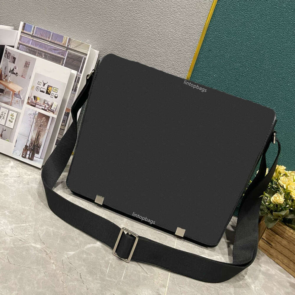 Luxury large capacity grid shoulder bag, Korean men handbag, men business leather crossbody bag, classic messenger bag, fashionable work bag, versatile travel bag