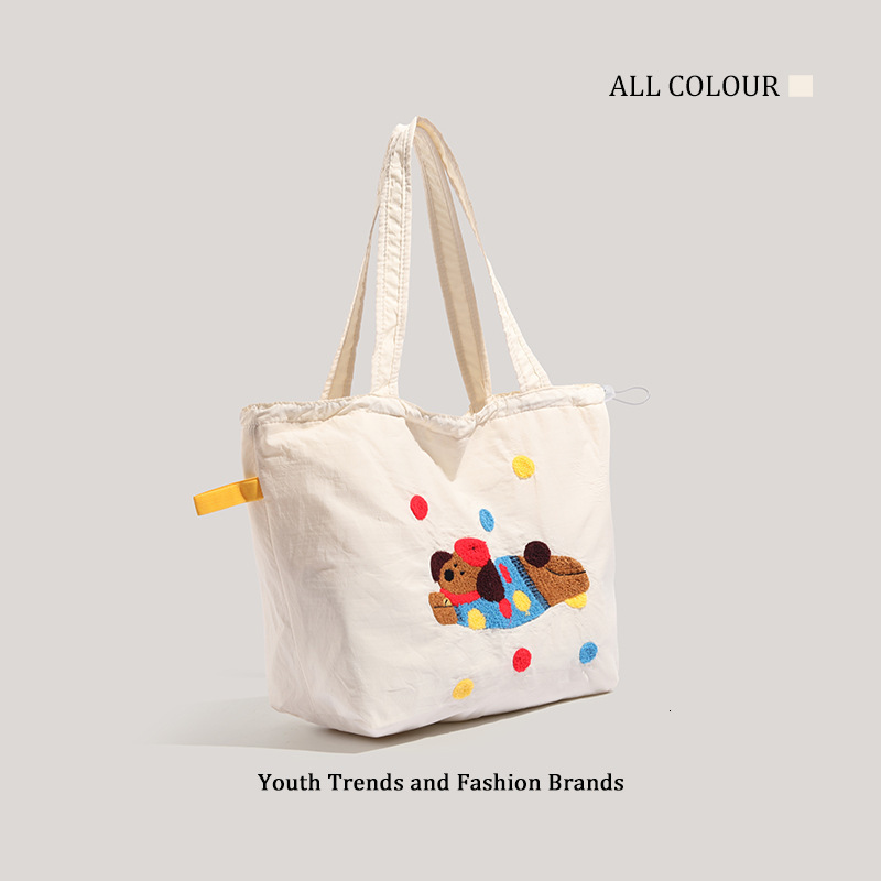 Korean Style 2025 New Cute Cartoon Dachshund Tote Fashion Versatile Shoulder Bag for Women ddmymoon
