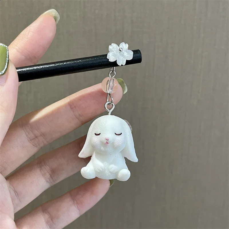 Japanese Holding Firewood Resin Cat Hairpin Cute Three-dimensional Cartoon Hairpin Simple Hairpin Retro Hairpin Jewelry Gift 250807