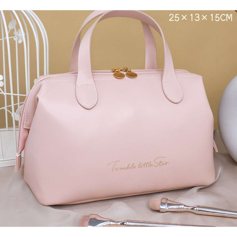 New French Style Handbag High Appearance Large Capacity High-end Makeup Portable PU Cosmetic Storage Bag