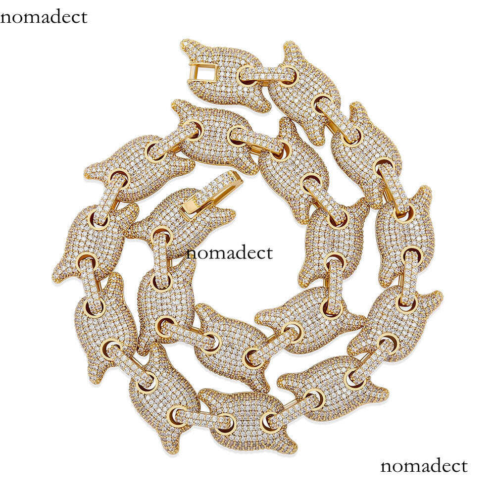 ins10mm Miami Cuban Hip Hop Full Moissanite chain Men's Pig Nose Necklace