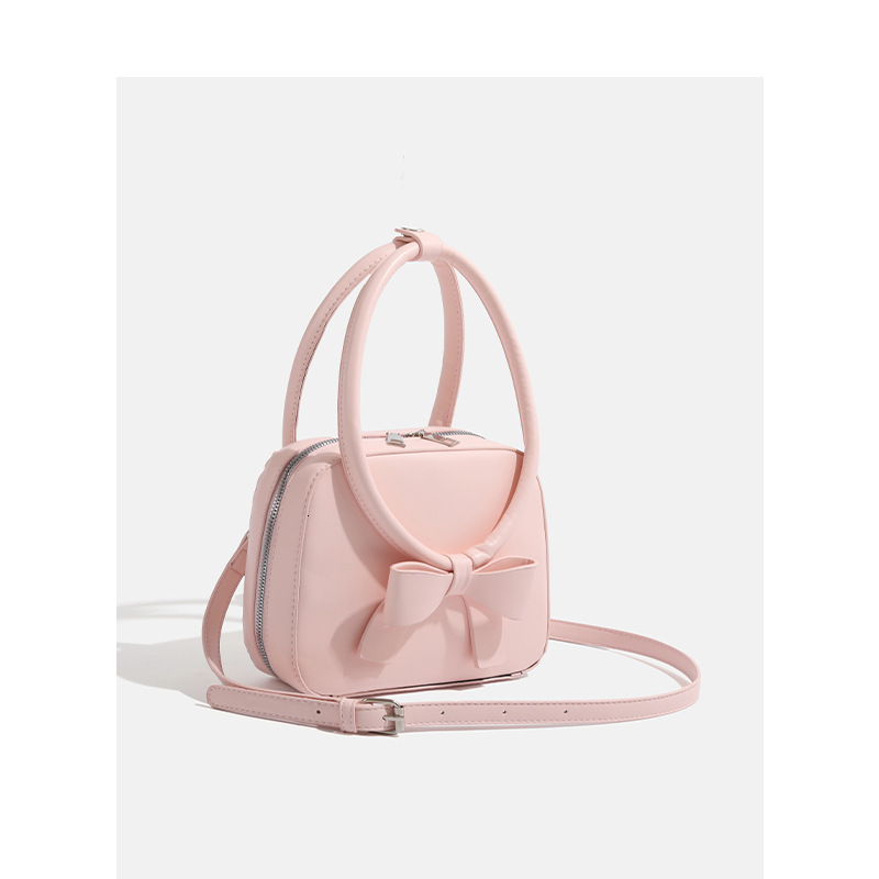 2025 New Women's Bowknot Niche Small Square Bag Commuter Shoulder Handbag ddmymoon
