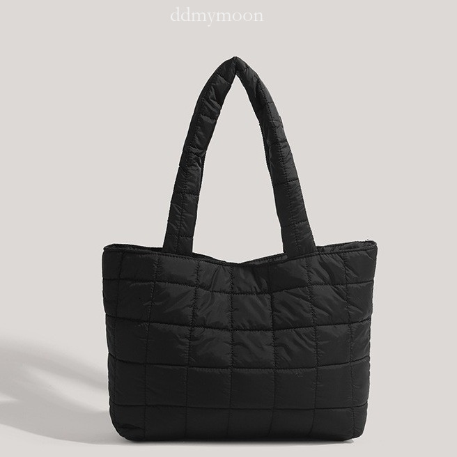 2025 Spring New Fashion Pleated Cotton Jacket Single Shoulder Large Capacity Quilted Handbag ddmymoon