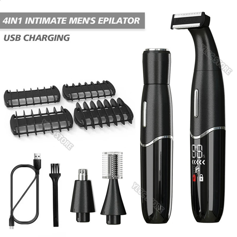 Intimate Areas Haircut Precision Shaver Men Bikini Line Sensitive Razor Balls Eggs Pubic Hair Shaving Trimmer Face Beard Clipper 250814