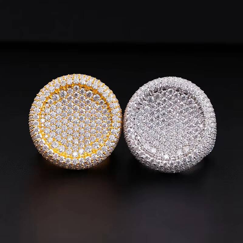 New Design Mens Jewelry Vvs Diamond 925 Silver Iced Out Moissanite Hip Hop Ring