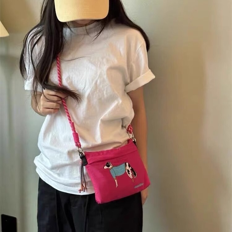 New Small Mini Crossbody Single Shoulder Sweater Dog Pattern Casual Bag ddmymoon