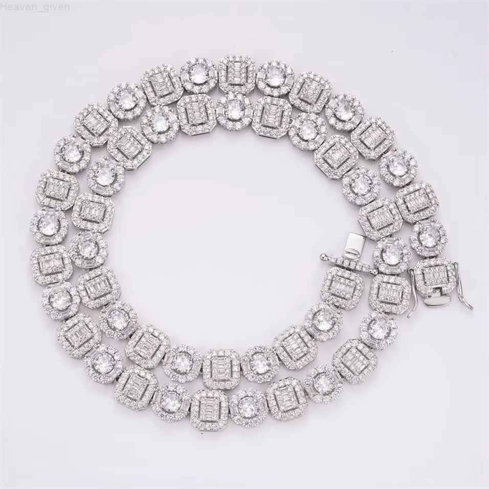 Vintage Style Moissanite Tennis Necklace Quality Guaranteed Proper Price Link Chain Claw Setting for Parties