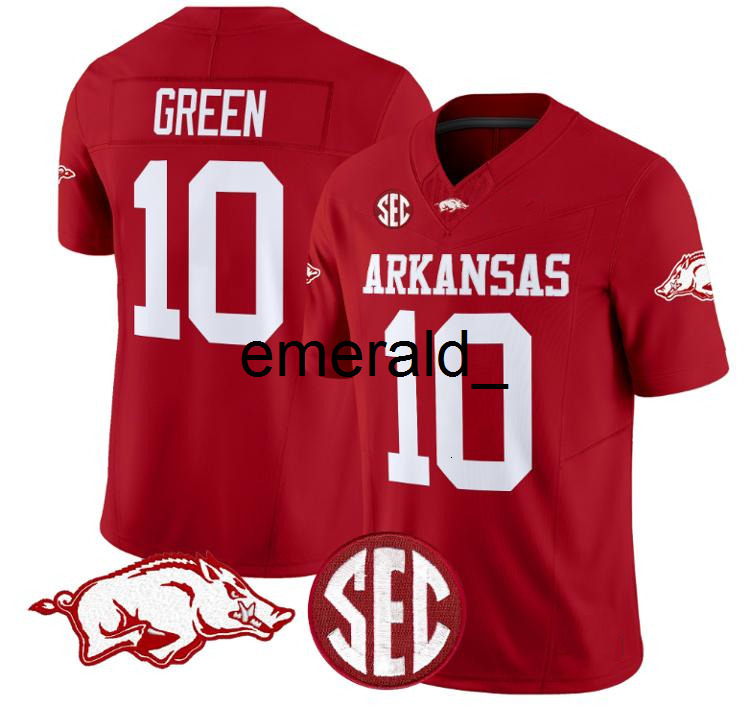 Arkansas Darren McFadden Treylon Burks Football Jersey Jefferson Rakeem Boyd Andrew Armstrong Steve Atwater Taylen Green Colleg