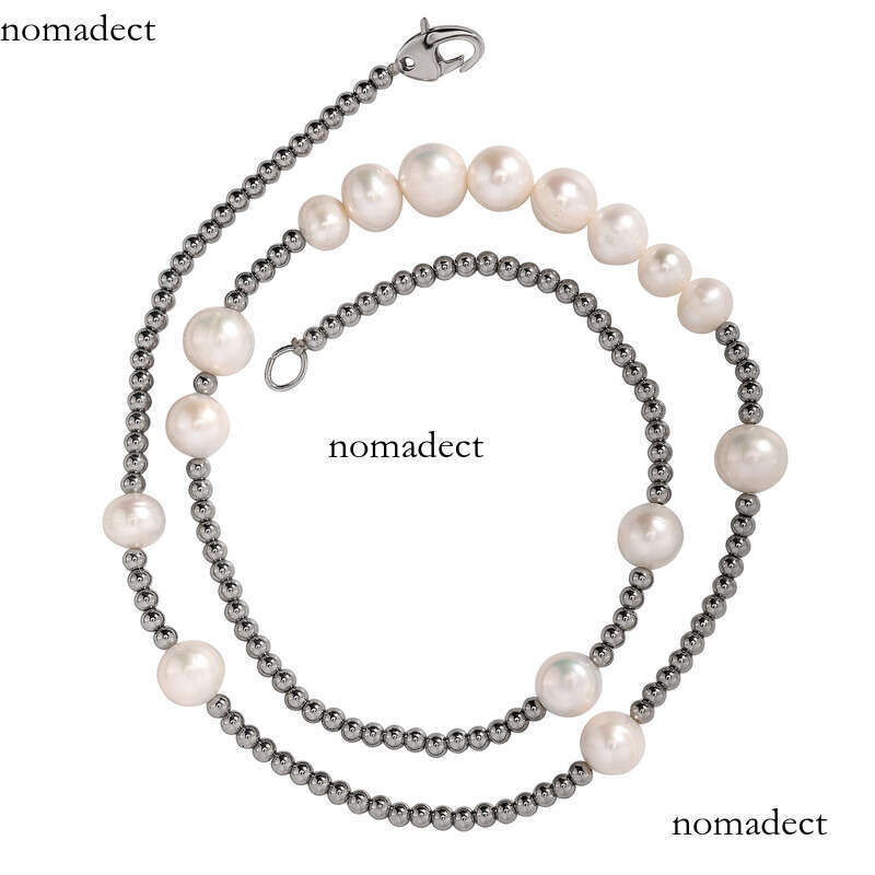 Pearl Sterling Silver Necklace Hip-Hop Trendy Simple Clavicle Chain