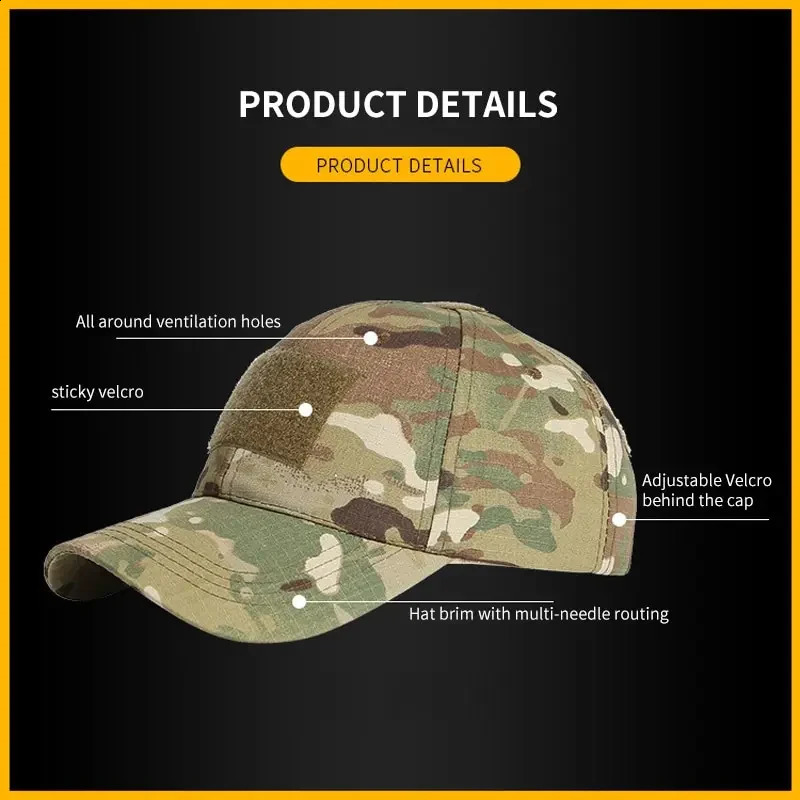 Outdoor Camouflage Sunscreen Baseball Cap Outdoor Sports Casual Sunshade Breathable Cap 250805
