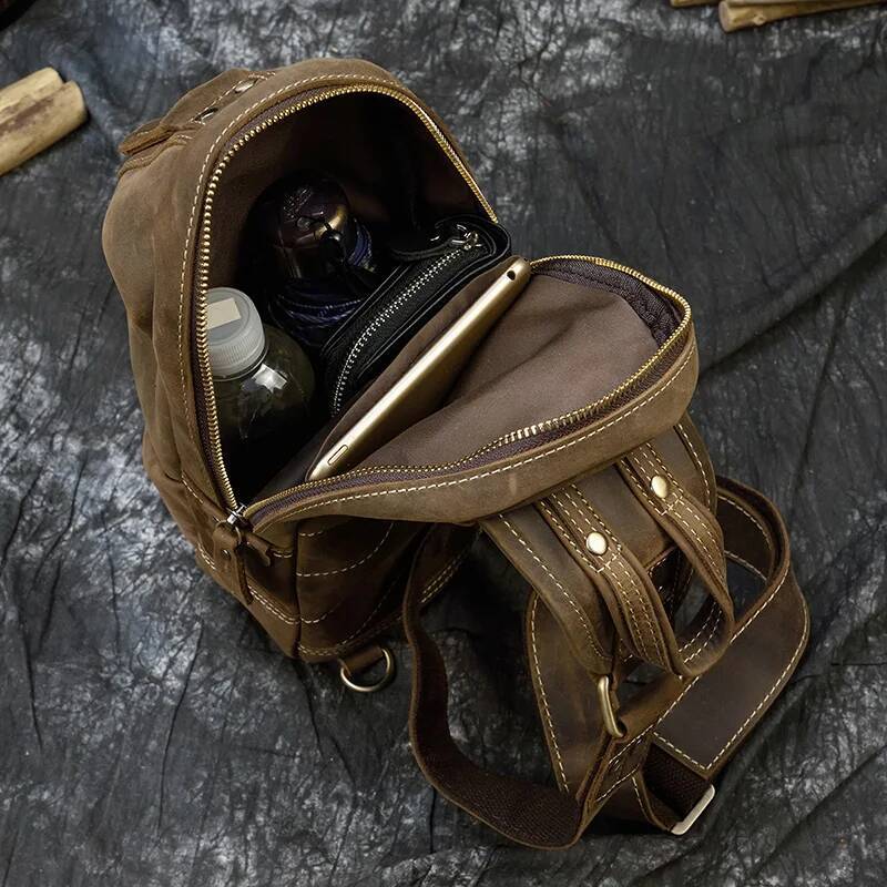 High Quality Small single shoulder backpack vintage fashion style chest bag pack 2020 hot men bags for sports
