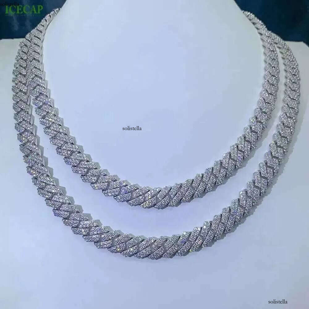 Fashion 2023 Sell Jewelry Ice Out Vvs Dia Hip Hop Link S Sterling Sier Moissanite Cuban Chain Necklace