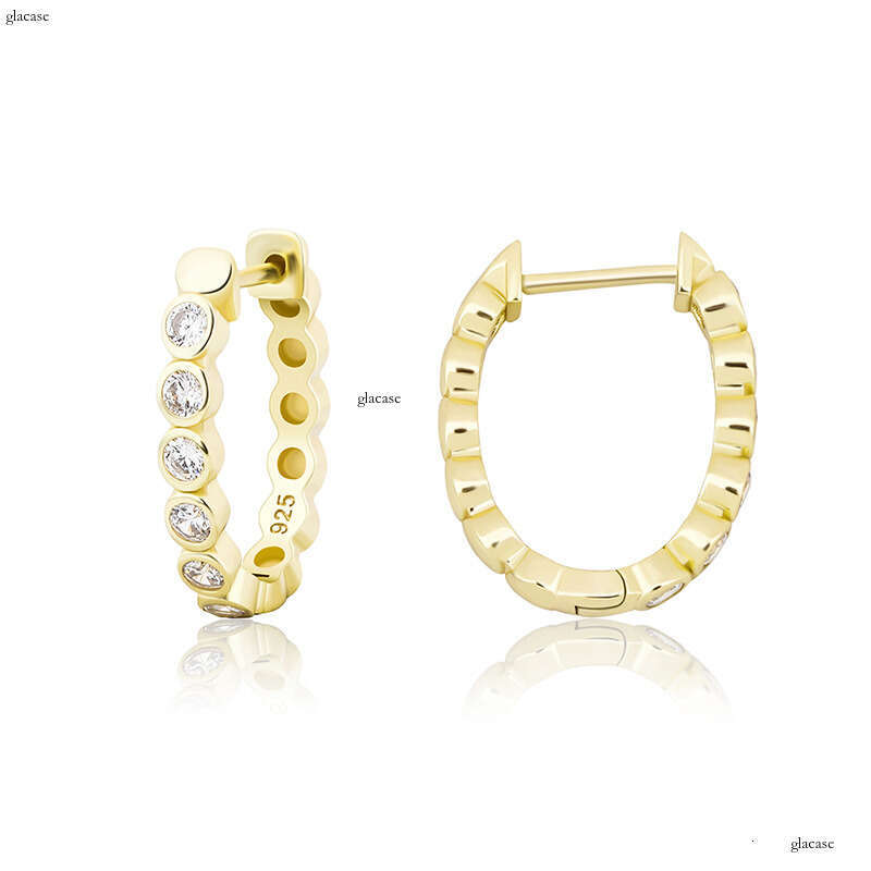 INS Hip-Hop Sier Oval Bubble Zircon Earrings for Women, Unique Fashion Simple Ear Accessories