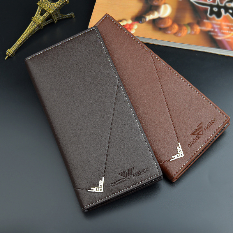 New Men's Wallet Designer Bag Long Vertical Thin Youth Soft Leather Wallet Multi-card Slot Large Capacity Fashion Luxury Bag Suit Bag